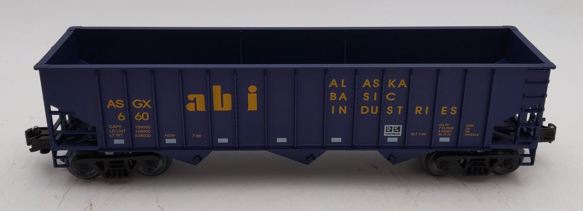 Weaver O Gauge 660 Alaska 3-Bay Ribbed Hopper #660 (3 Rail) LN/Box