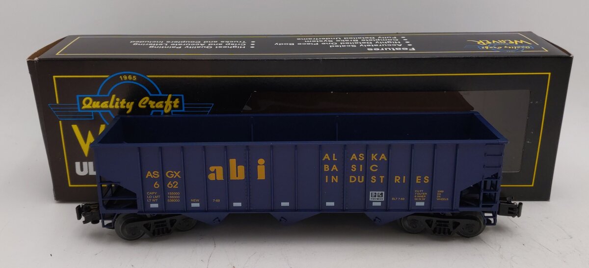 Weaver O Gauge 662 Alaska 3-Bay Ribbed Hopper #662 (3 Rail) LN/Box