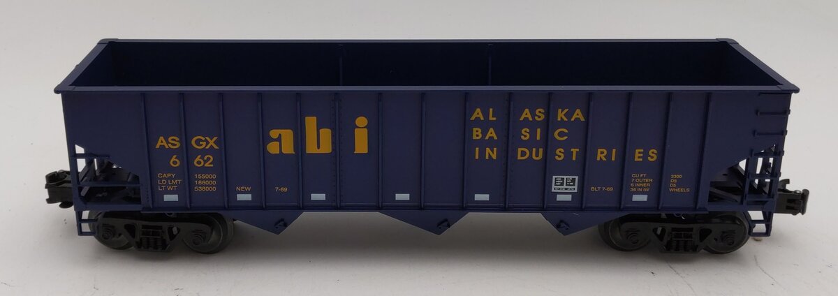 Weaver O Gauge 662 Alaska 3-Bay Ribbed Hopper #662 (3 Rail) LN/Box
