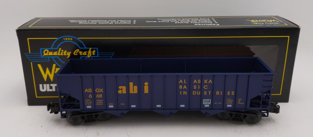 Weaver O Gauge 668 Alaska 3-Bay Ribbed Hopper #668 (3 Rail) LN/Box