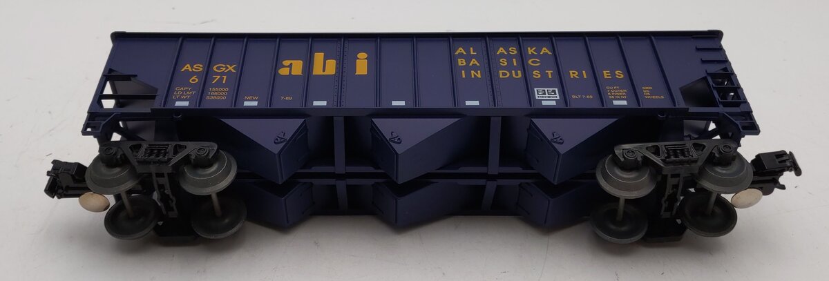 Weaver O Gauge Alaska 3-Bay Ribbed Hopper #671 - 3 Rail LN/Box