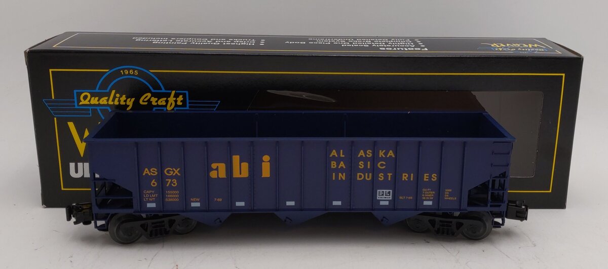 Weaver 673 O Gauge Alaska 3-Bay Ribbed Hopper #673 - 3 Rail LN/Box