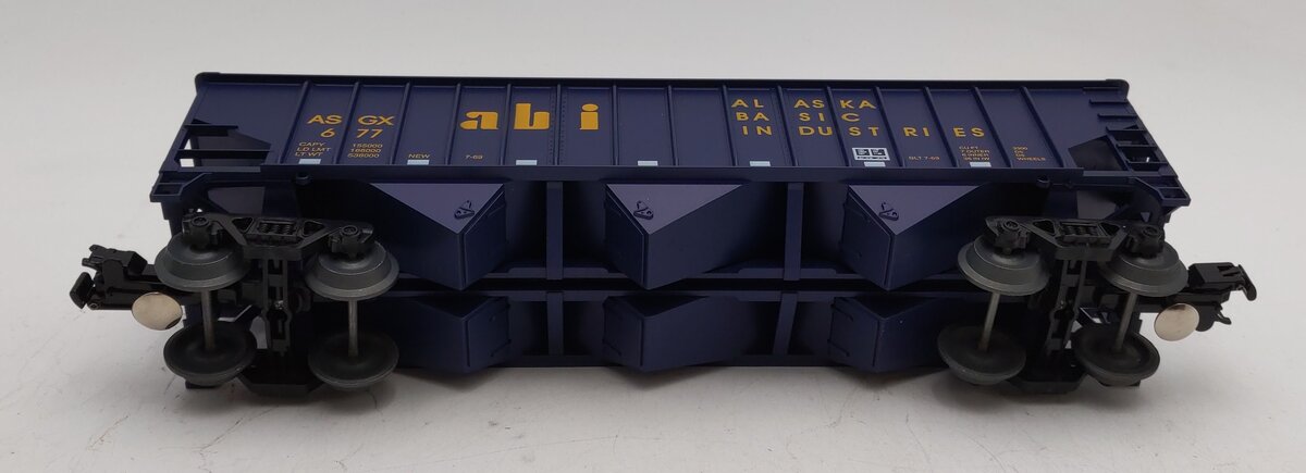Weaver 677 O Gauge Alaska Basic Industries 3-Bay Hopper - 3 Rail LN/Box