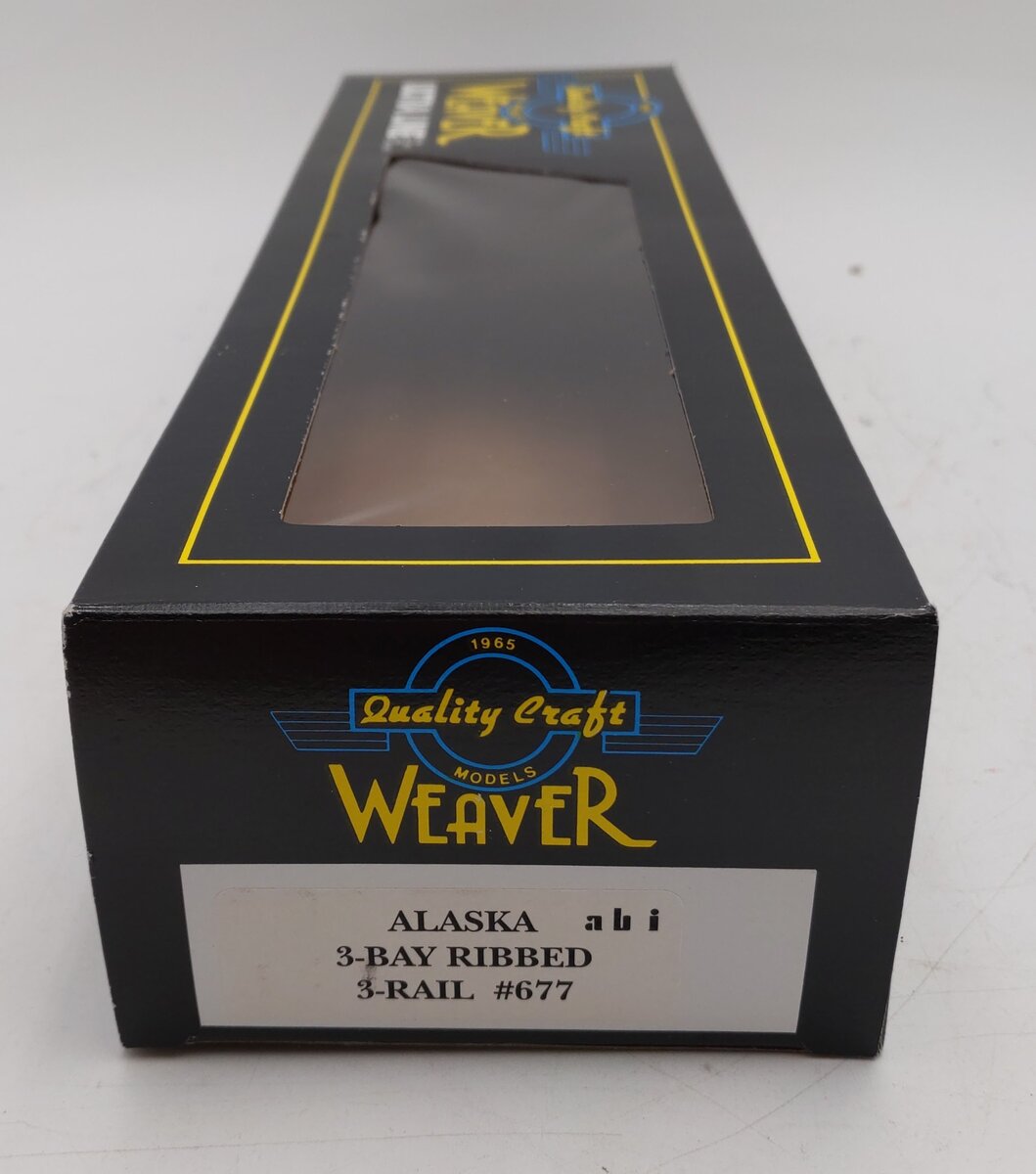 Weaver 677 O Gauge Alaska Basic Industries 3-Bay Hopper - 3 Rail LN/Box