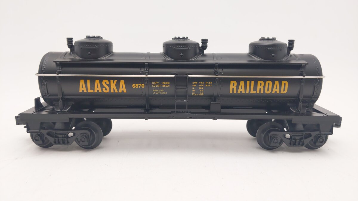 RGS 6870 O Gauge Alaska Railroad 3 Dome Tank Car EX/Box