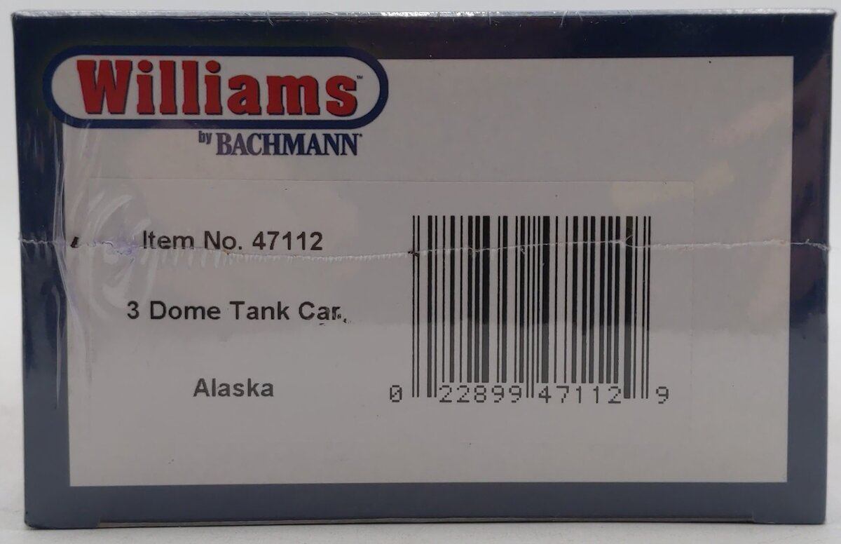 Williams 47112 O 3-Dome Tank Car Alaska MT/Box