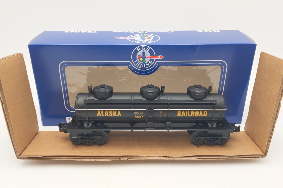 RGS Trains 8903 O Gauge Alaska Railroad 3 Dome Tank Car LN/Box