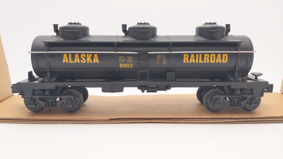 RGS Trains 8903 O Gauge Alaska Railroad 3 Dome Tank Car LN/Box