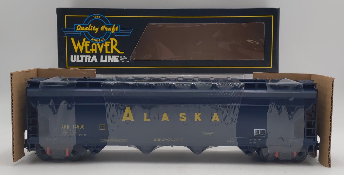 Weaver 14500 O Gauge Alaska 3-Bay Centerflow Hopper (3-Rail) NIB