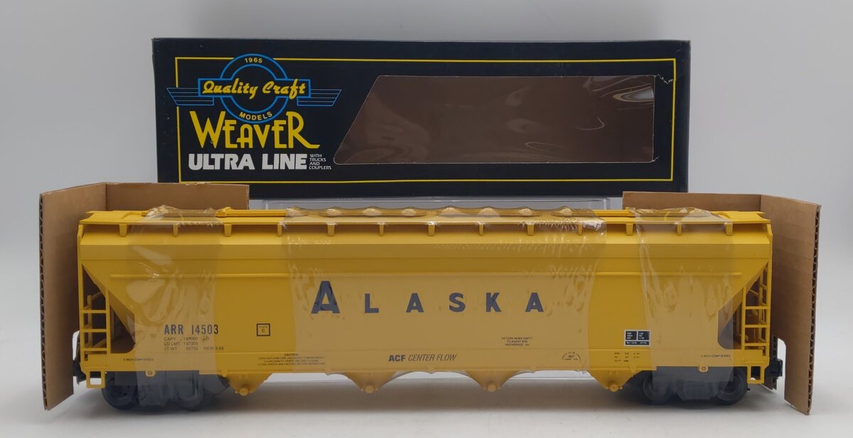 Weaver O Gauge Alaska 4-Bay Centerflow #14503 - 3-Rail NIB
