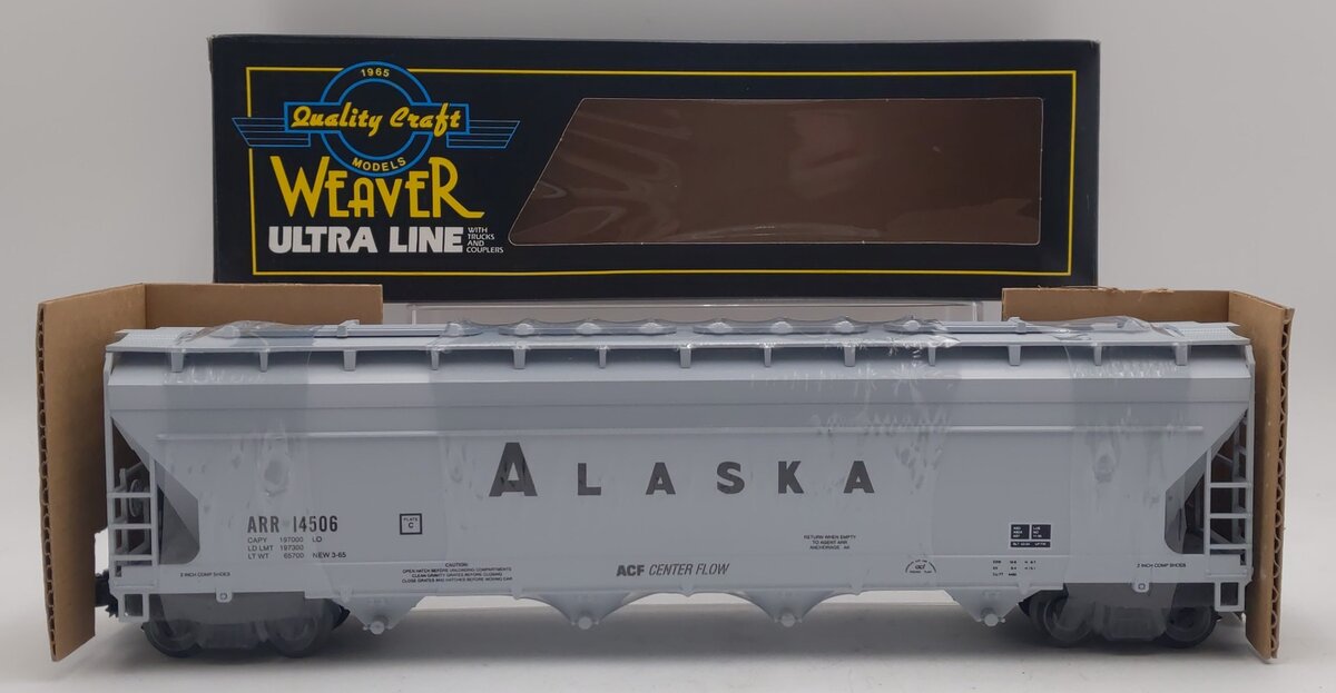 Weaver O Gauge Alaska 4-Bay Centerflow Hopper #14506 - 3-Rail NIB