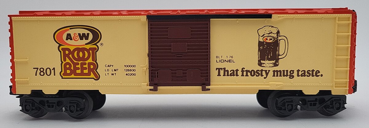 Lionel 6-7801 O Gauge A&W Root Beer Boxcar EX/Box