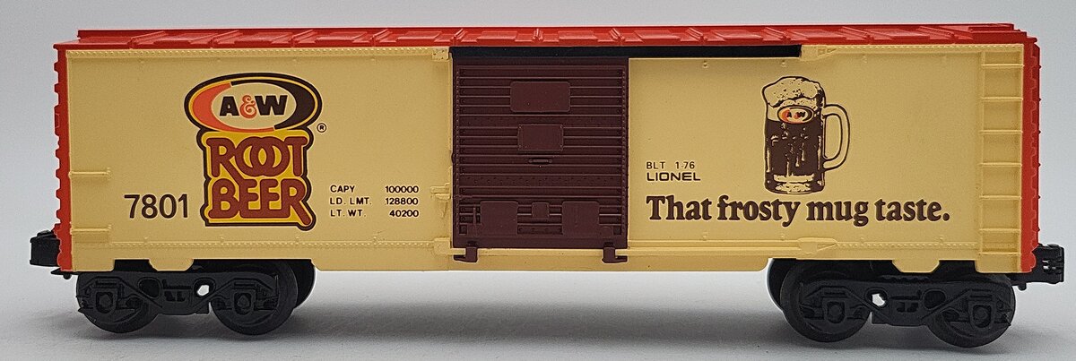 Lionel 6-7801 O Gauge A&W Root Beer Boxcar EX/Box