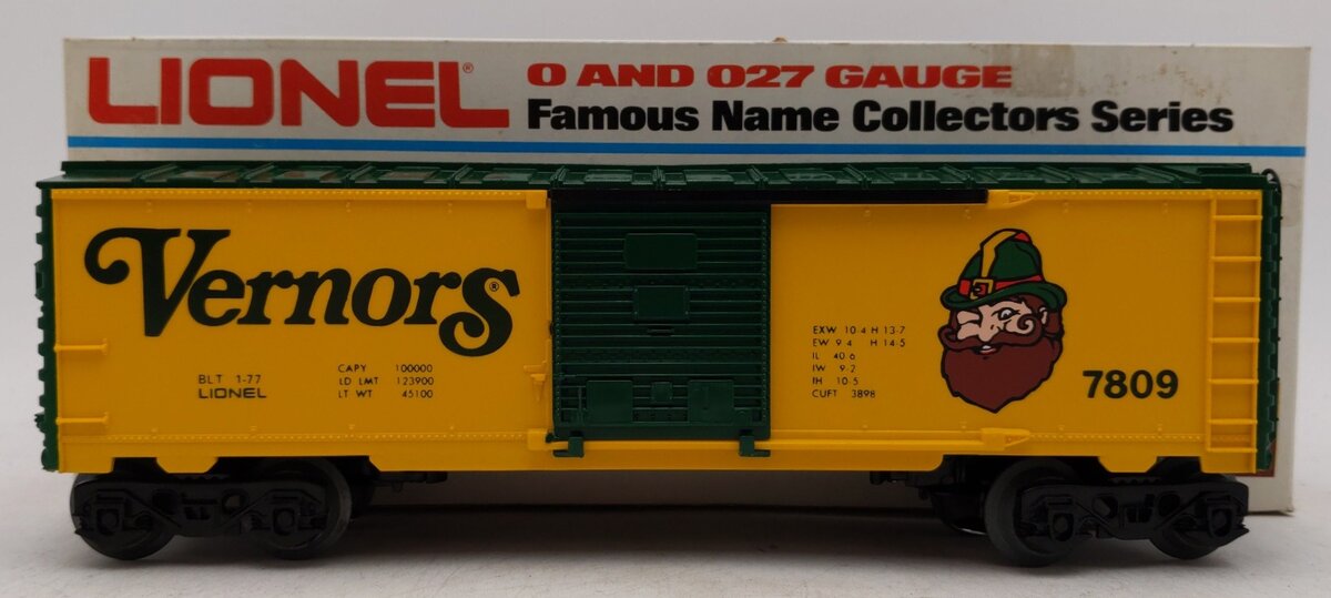Lionel 6-7809 O Gauge Vernors Boxcar #7809 VG/Box