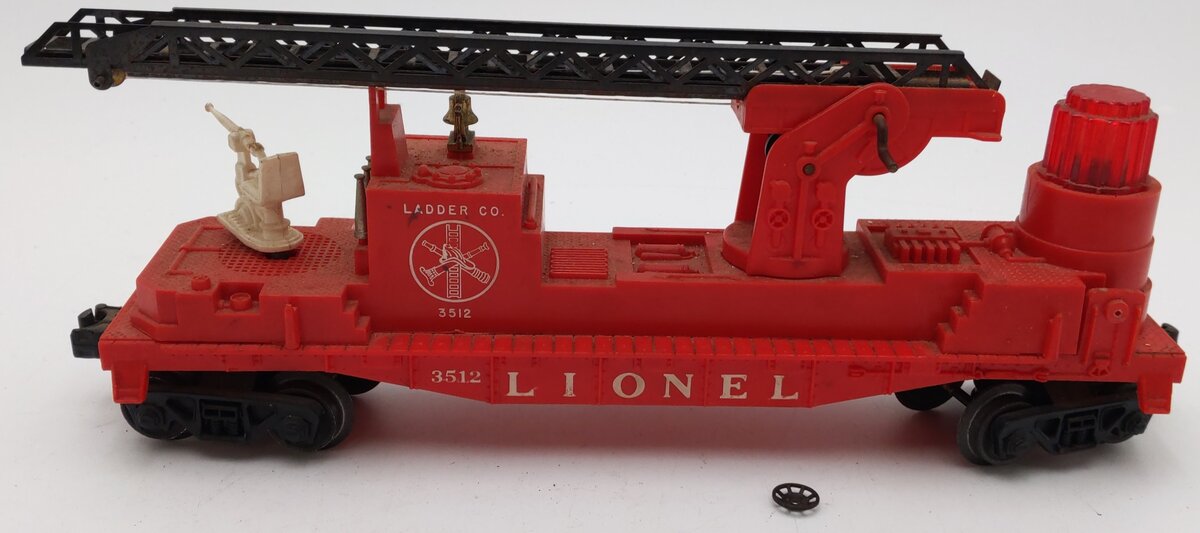 Lionel 3512 Vintage Fire Ladder Car with Ladder