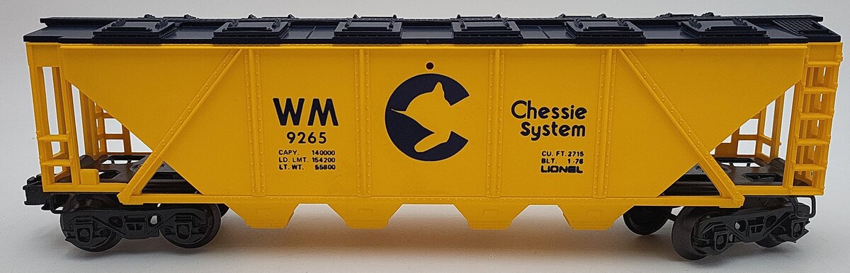 Lionel 6-9265 O Gauge Chessie Covered Hopper #9265 EX/Box