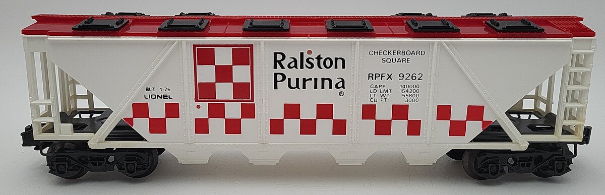 Lionel 6-9262 O Gauge Ralston Purina Checkerboard Quad Hopper EX/Box