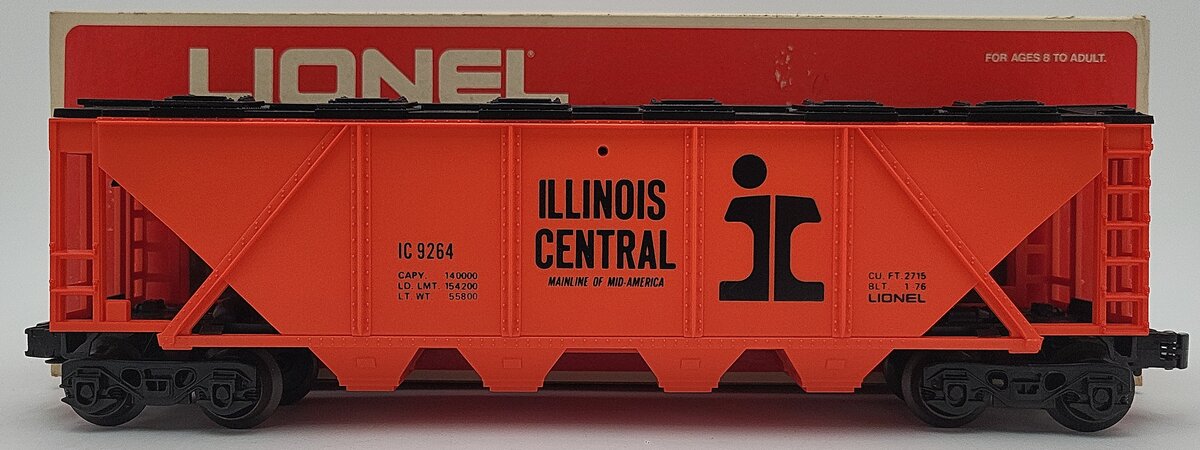 Lionel 6-9264 O Gauge Illinois Central Quad Hopper #9264 EX/Box