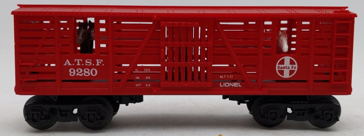 Lionel 6-9280 O Gauge Santa Fe Horse Transport Car EX/Box