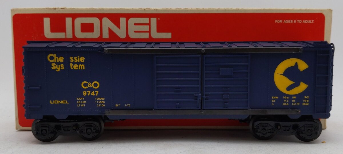 Lionel 6-9747 O Gauge Chessie System Boxcar VG/Box