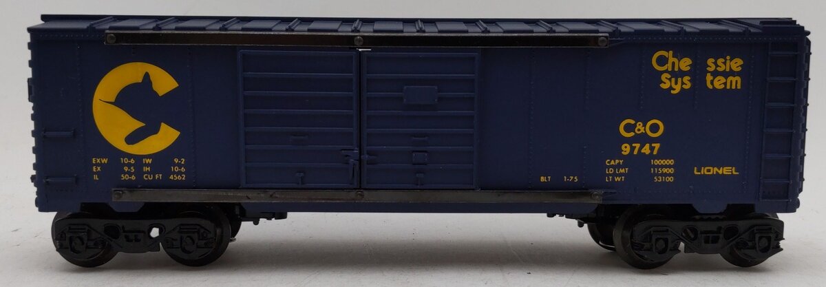 Lionel 6-9747 O Gauge Chessie System Boxcar VG/Box