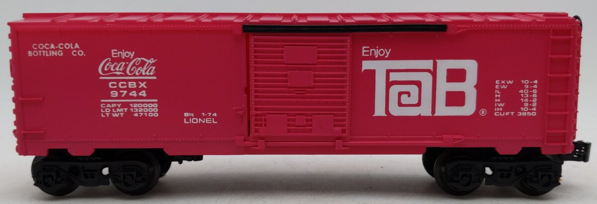 Lionel 6-9744 O Gauge Coca-Cola Tab Boxcar EX/Box