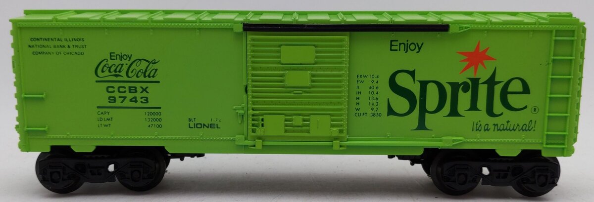 Lionel 6-9743 O Gauge Sprite Boxcar VG/Box