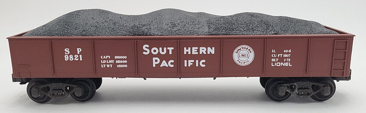 Lionel 6-9821 O Gauge Southern Pacific Gondola w/ Load VG/Box