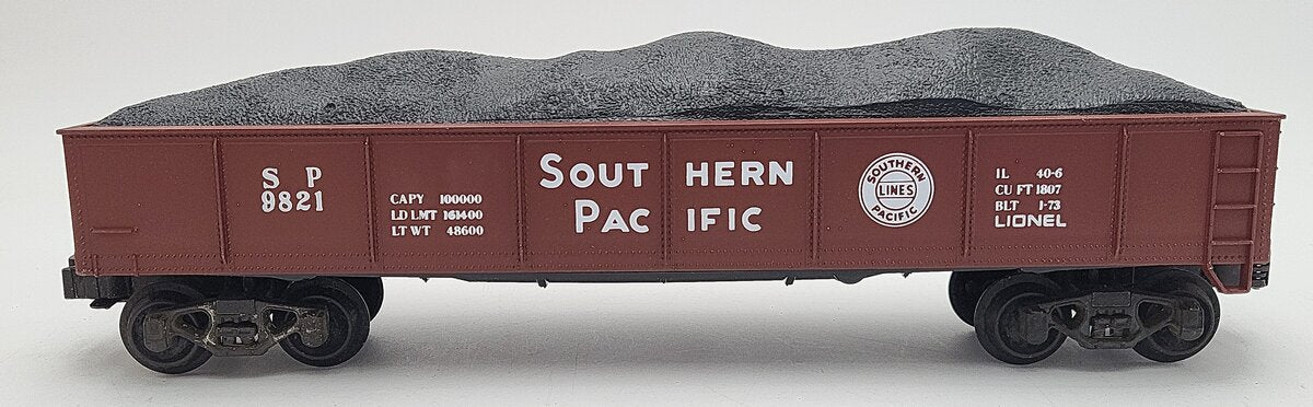 Lionel 6-9821 O Gauge Southern Pacific Gondola w/ Load VG/Box