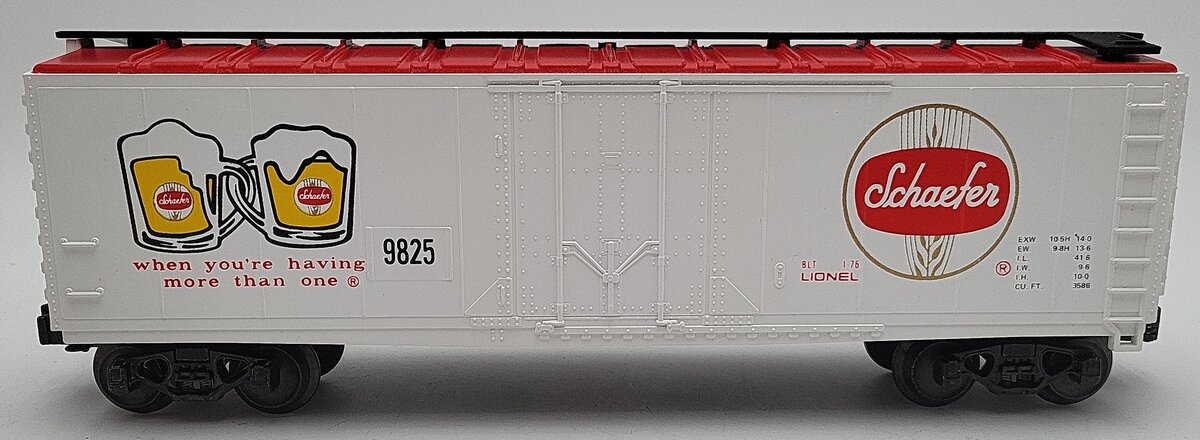 Lionel 6-9825 O Gauge Schaefer Reefer Car #9825 EX/Box