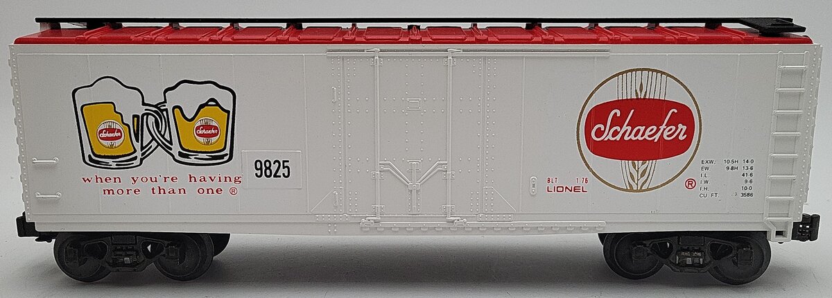 Lionel 6-9825 O Gauge Schaefer Reefer Car #9825 EX/Box