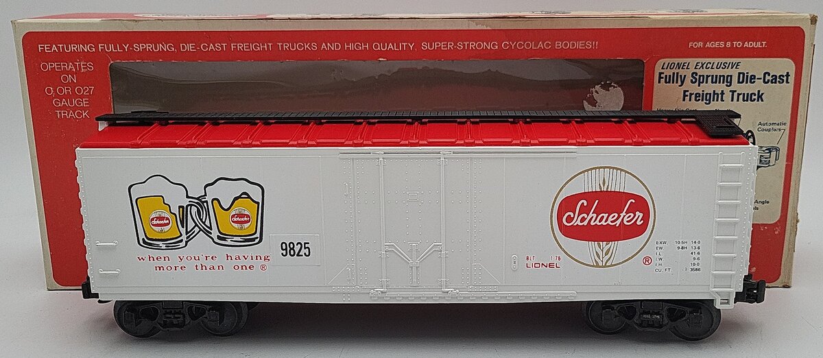 Lionel 6-9825 O Gauge Schaefer Reefer Car #9825 EX/Box