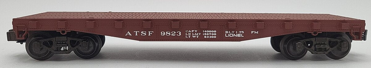 Lionel 6-9823 O Gauge Santa Fe Flatcar with Freight Load EX/Box