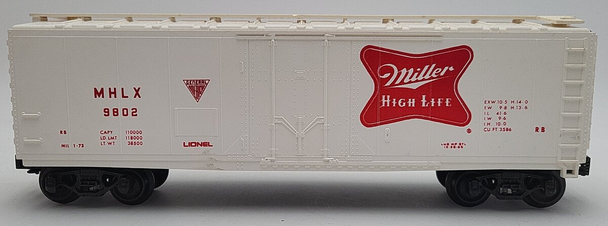 Lionel 6-9802 O Gauge Miller High Life Reefer Car #9802 EX/Box