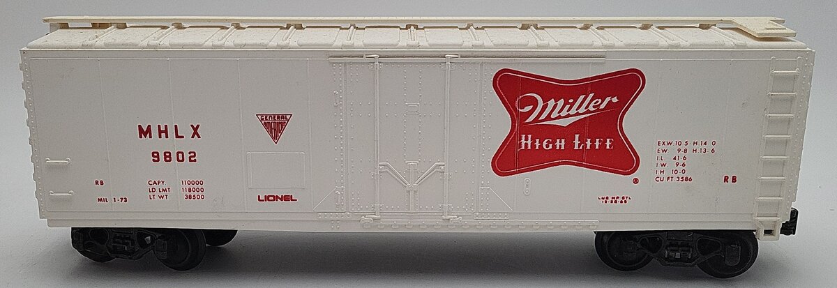 Lionel 6-9802 O Gauge Miller High Life Reefer Car #9802 EX/Box