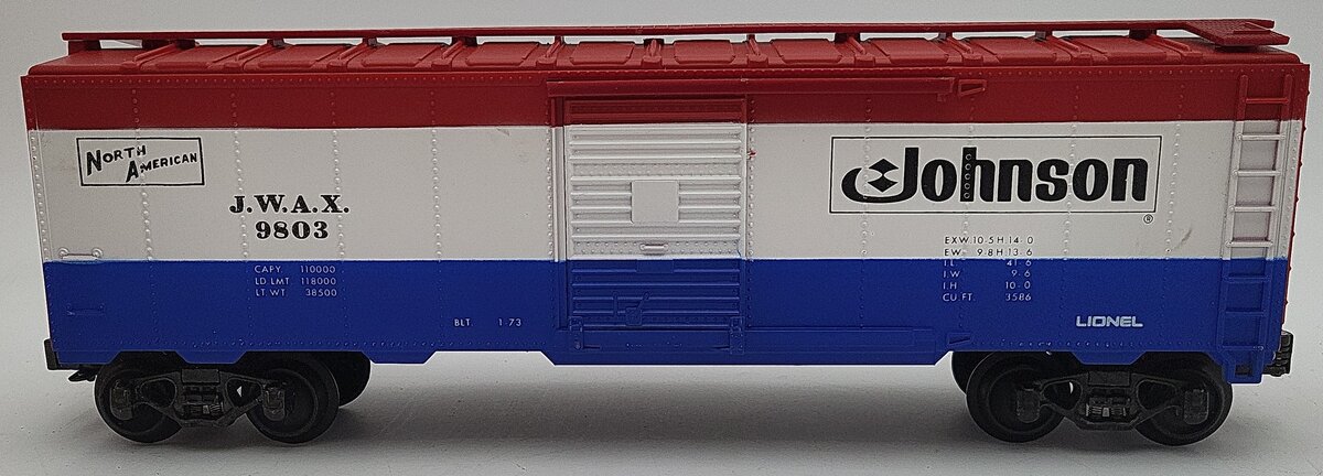 Lionel 6-9803 O Gauge Johnson Wax Box Car EX/Box