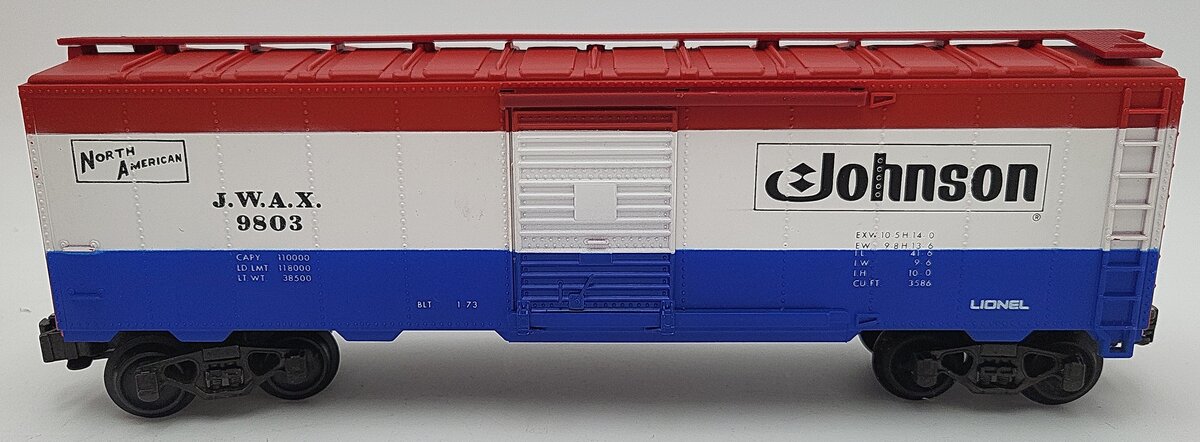 Lionel 6-9803 O Gauge Johnson Wax Box Car EX/Box