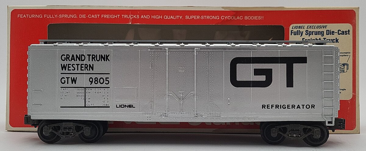 Lionel 6-9805 O Gauge Grand Trunk Reefer Car VG/Box