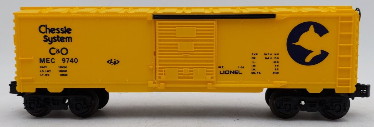 Lionel 6-9740 O Gauge Chesapeake & Ohio/Chessie System Box Car VG