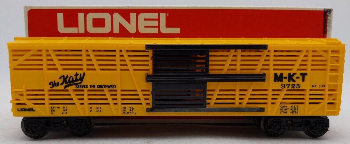 Lionel 6-9725 O Gauge Missouri Kansas Texas Bi-Level Stock Car VG/Box
