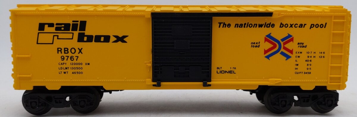 Lionel 6-9767 O Gauge Rail Box Boxcar EX/Box
