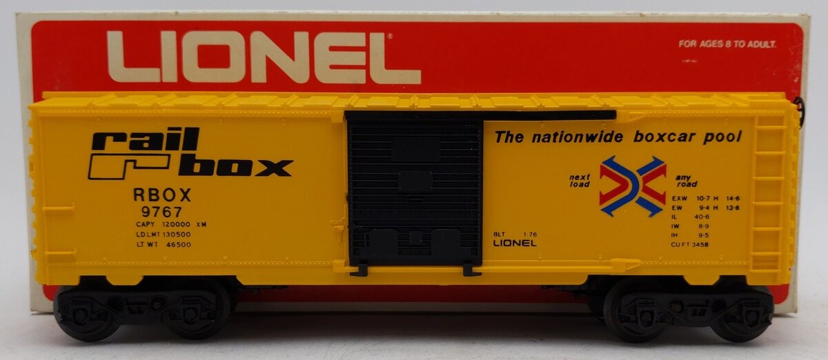 Lionel 6-9767 O Gauge Rail Box Boxcar EX/Box