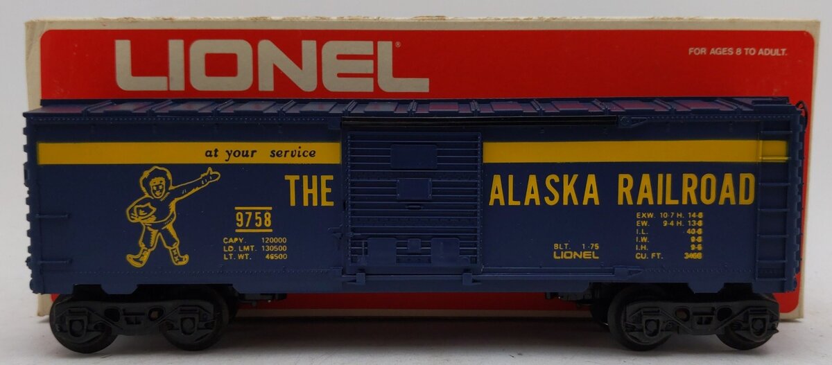Lionel 6-9758 O Gauge Alaska Railroad Boxcar EX/Box