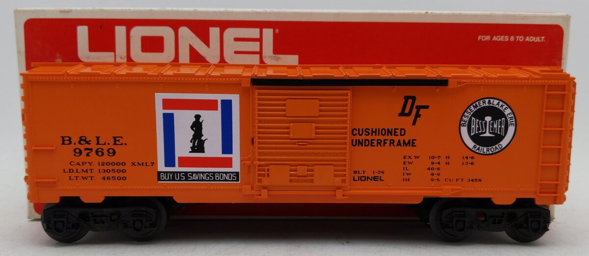Lionel 6-9769 O Gauge Bessemer & Lake Erie Boxcar EX/Box