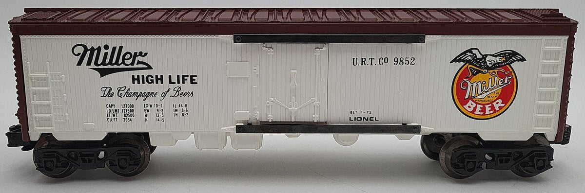 Lionel 6-9852 O Gauge Miller Beer Billboard Reefer Car EX/Box