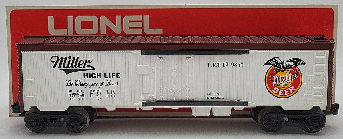 Lionel 6-9852 O Gauge Miller Beer Billboard Reefer Car EX/Box