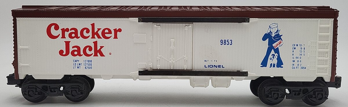 Lionel 6-9853 O Gauge Cracker Jack Billboard Reefer Car (White) VG/Box