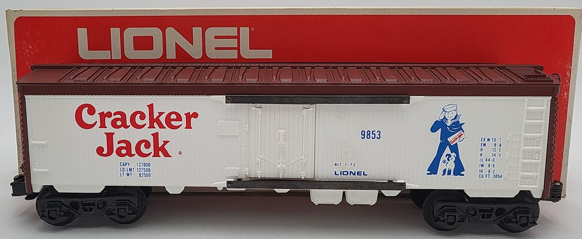 Lionel 6-9853 O Gauge Cracker Jack Billboard Reefer Car (White) VG/Box