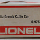 Lionel 6-9763 O Gauge Rio Grande Cattle Car #9763 EX/Box