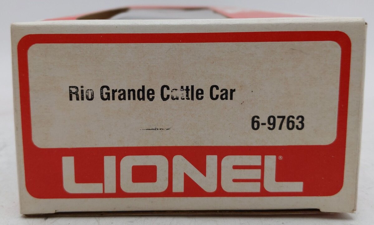 Lionel 6-9763 O Gauge Rio Grande Cattle Car #9763 EX/Box
